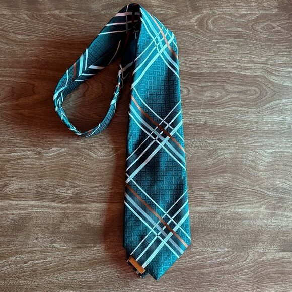 Vintage Damon Green 70s 80s Striped Tie - Picture 1 of 16